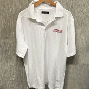 The Famous Grouse Callaway White Polo Shirt - Medium